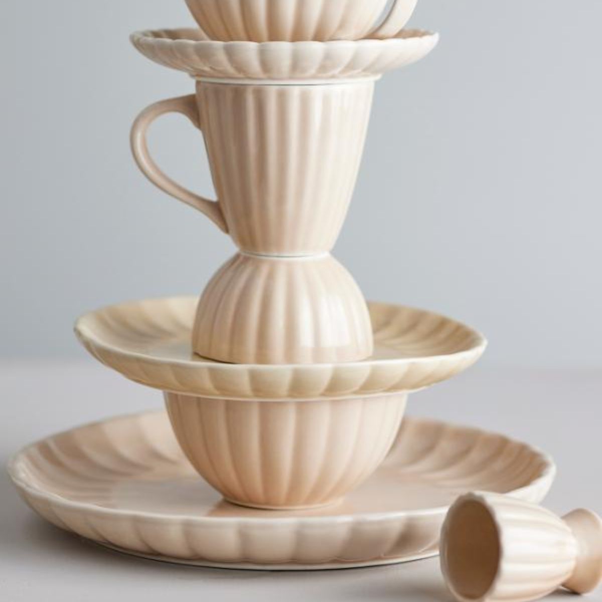 Bloomingville Small Round Plate Cream