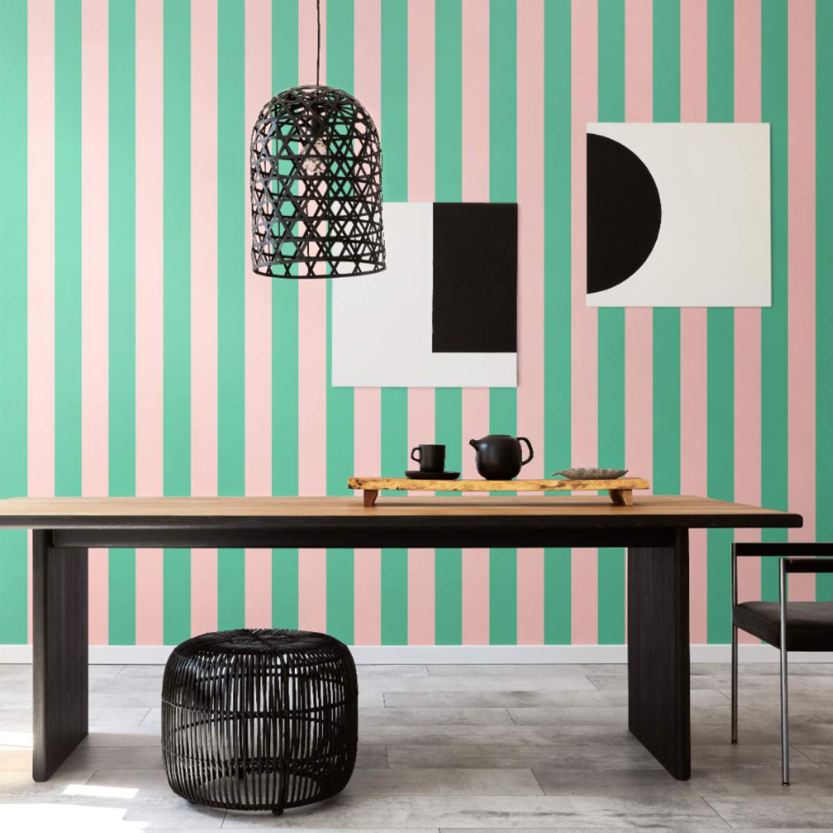 Ohpopsi So Stripey Bloc Stripe - Jade Blossom