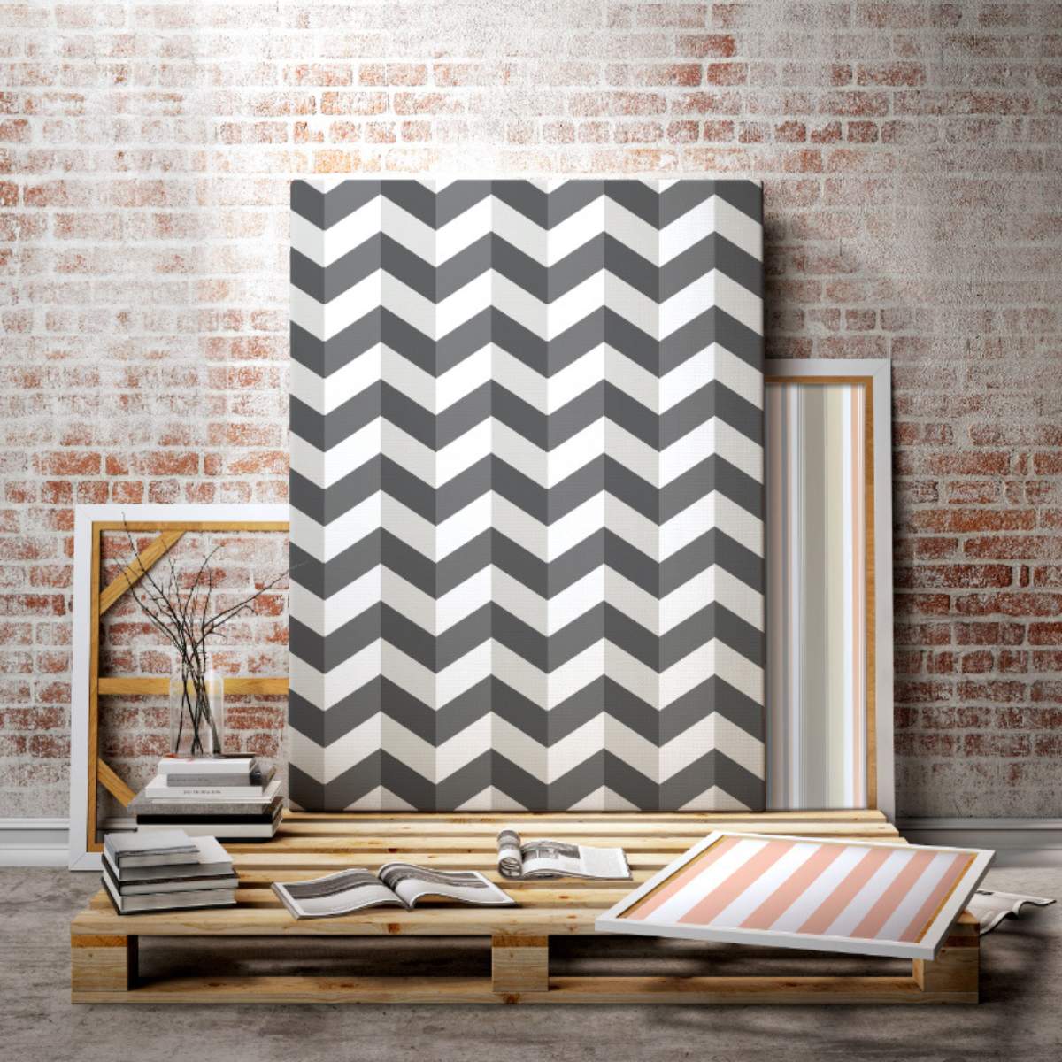 Ohpopsi So Stripey Illusion Chevron - Blackboard