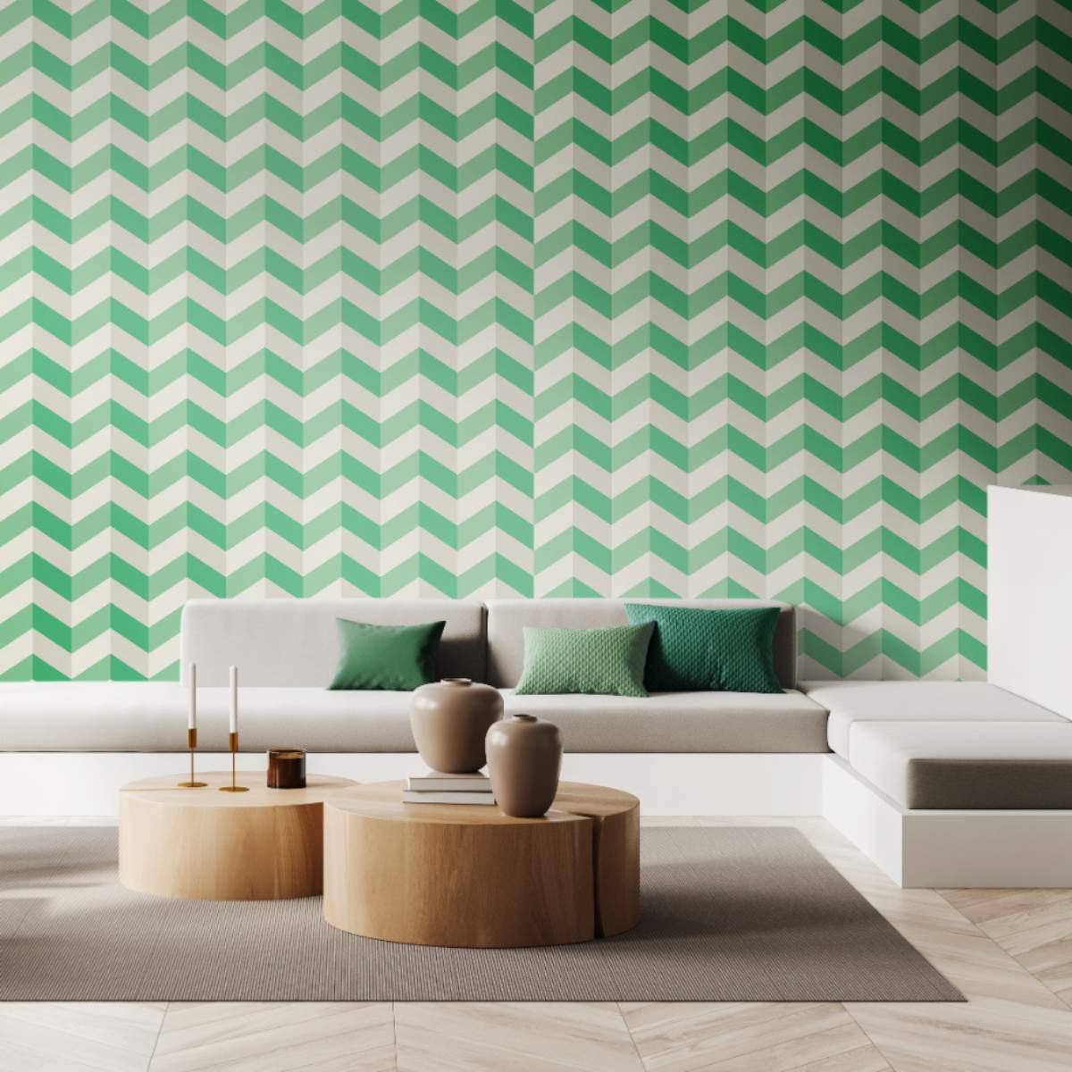 Ohpopsi So Stripey Illusion Chevron - Jade Twist
