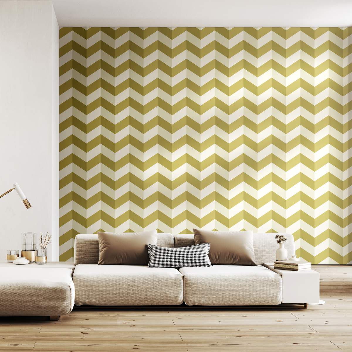 Ohpopsi So Stripey Illusion Chevron - Olive Twist