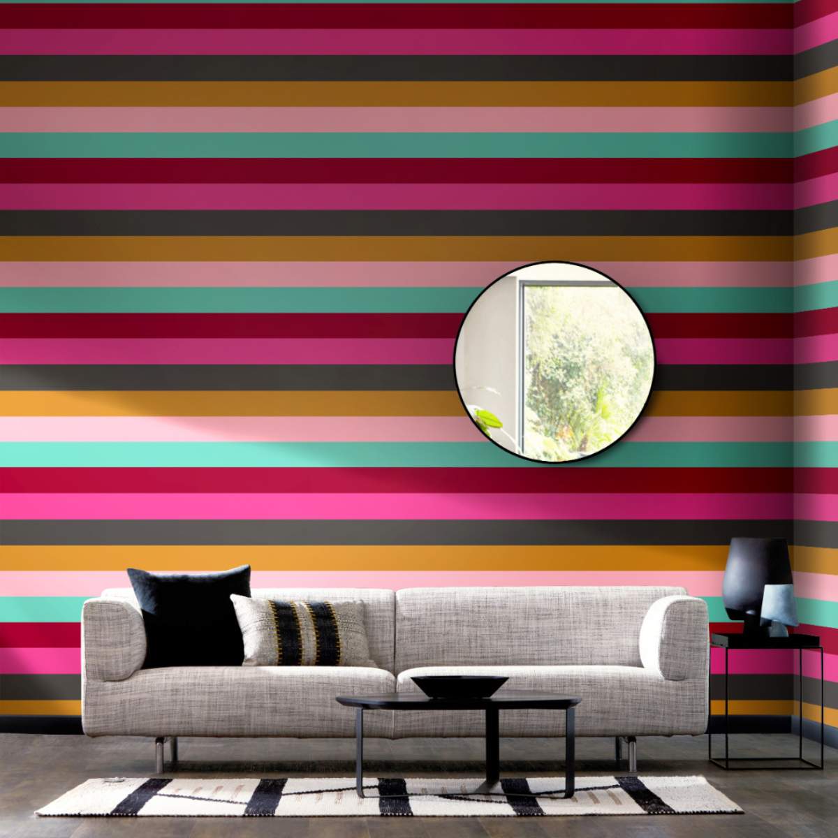 Ohpopsi So Stripey Rainbow Bloc - Hot Magenta