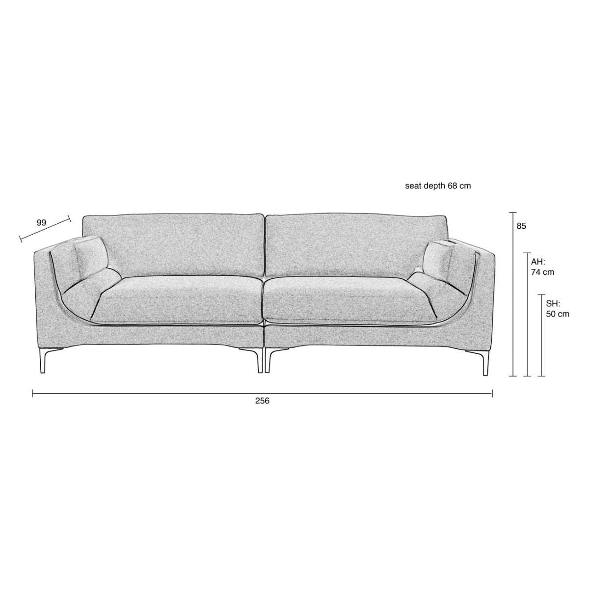 Zuiver Sofa Balcony 3-Seater