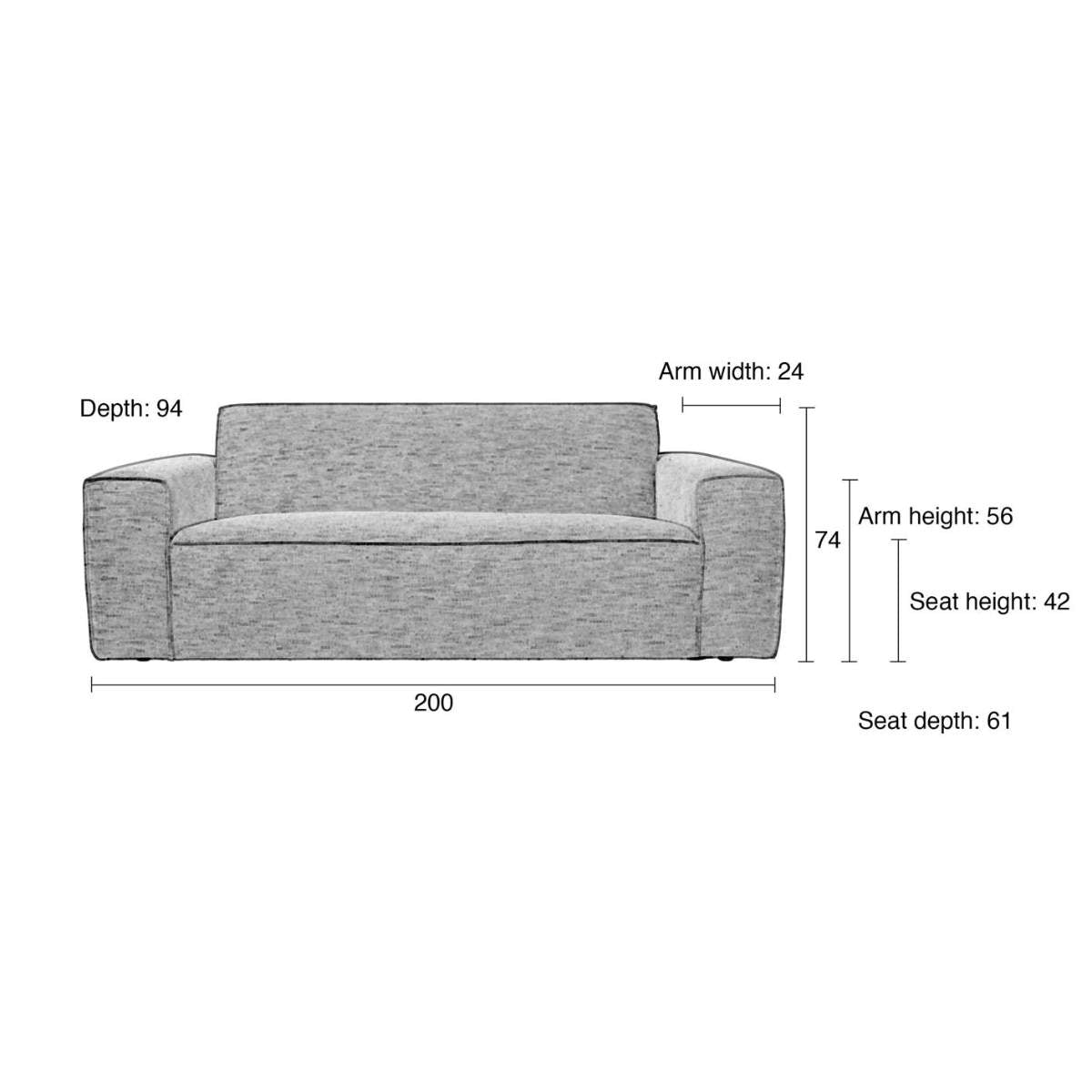 Zuiver Sofa Bor 2.5-Seater