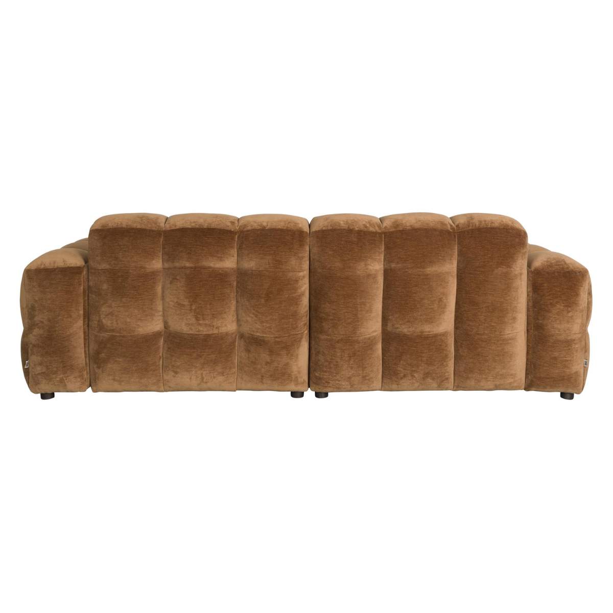 Dutch Bone Sofa Hackman 3-Seater Velours Cognac