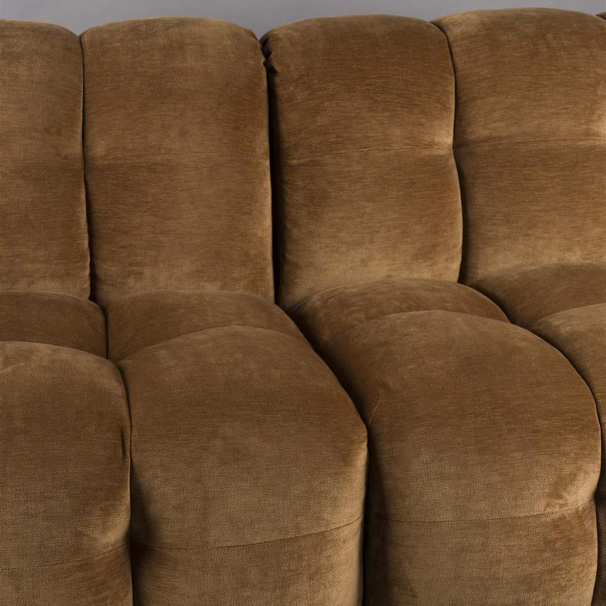 Dutch Bone Sofa Hackman 3-Seater Velours Cognac
