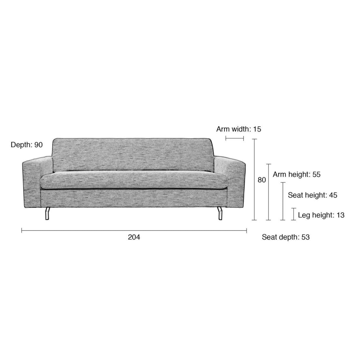 Zuiver Sofa Jean 2.5-Seater