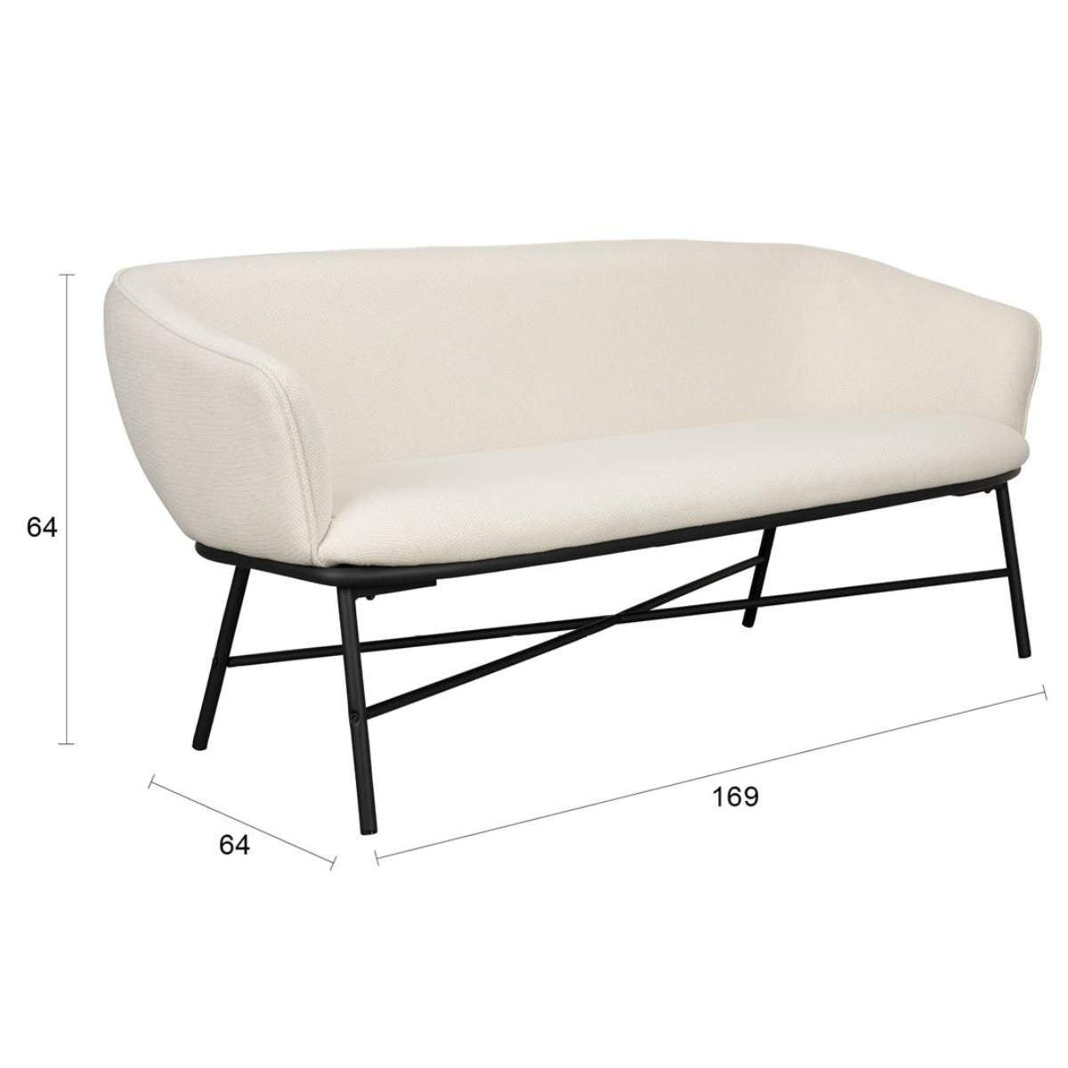 Beau&Co Sofa Jezper 2,5 seater beige