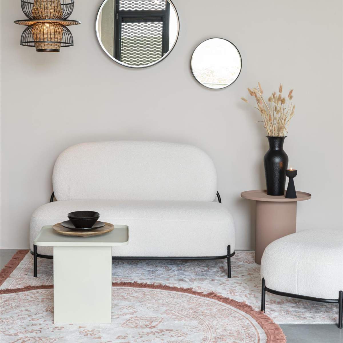 Beau&Co Sofa Polly Teddy Ivory