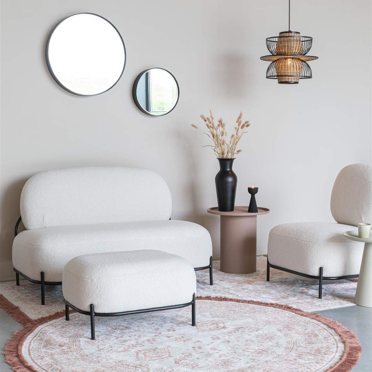Beau&Co Sofa Polly Teddy Ivory
