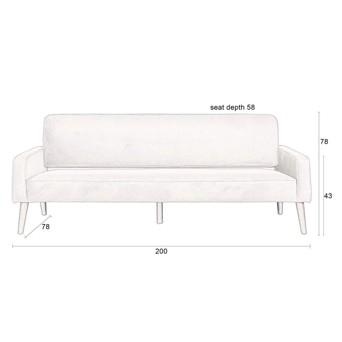 Dutch Bone Sofa Preston Beige