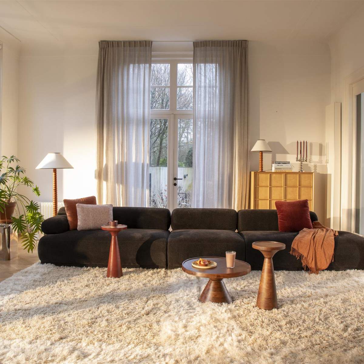 Zuiver Sofa Rembrandt 4,5-Seater Right Dark Brown