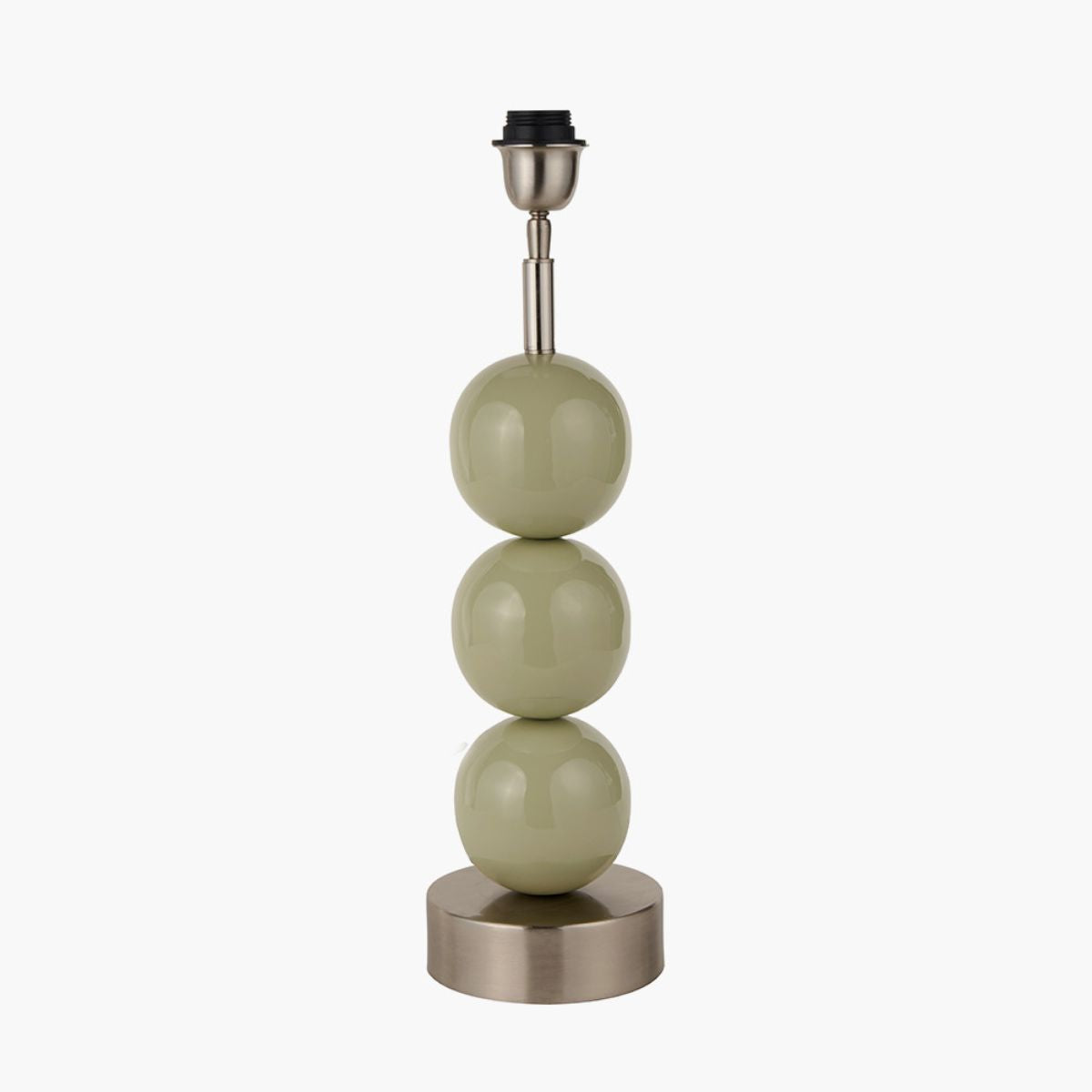 Pacific Lifestyle Sofia Sage and Silver Enamel 3 Ball Table Lamp Base