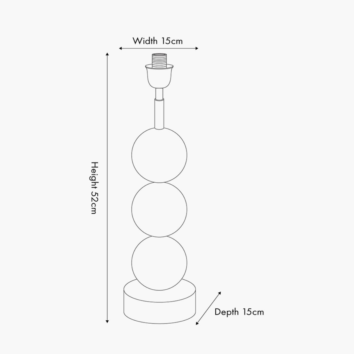 Pacific Lifestyle Sofia Sage and Silver Enamel 3 Ball Table Lamp Base