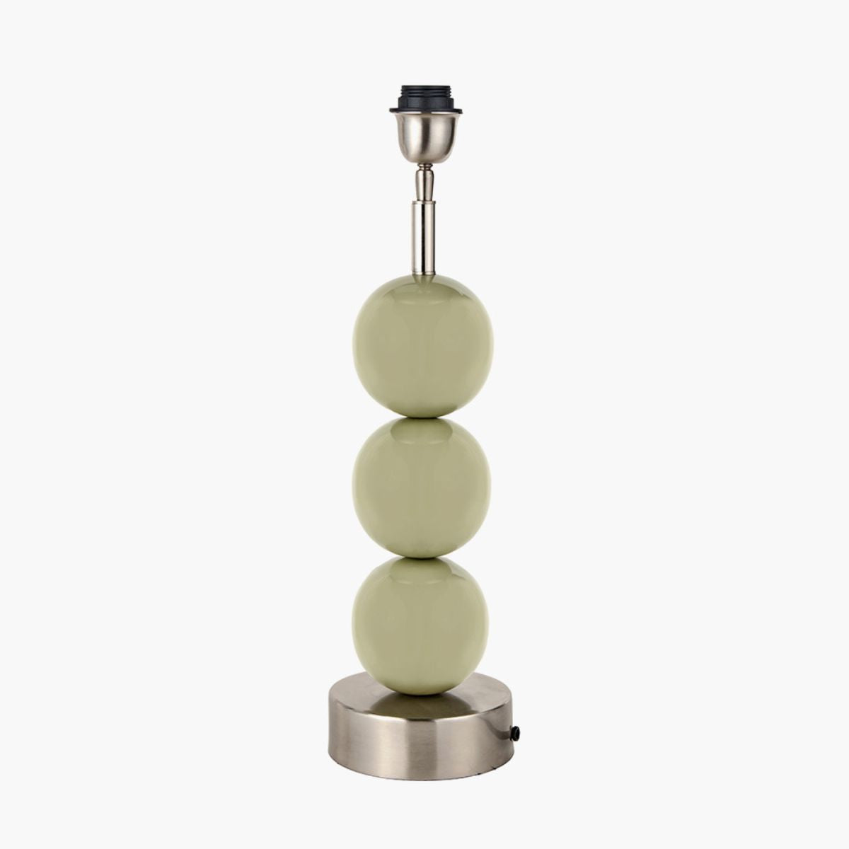 Pacific Lifestyle Sofia Sage and Silver Enamel 3 Ball Table Lamp Base