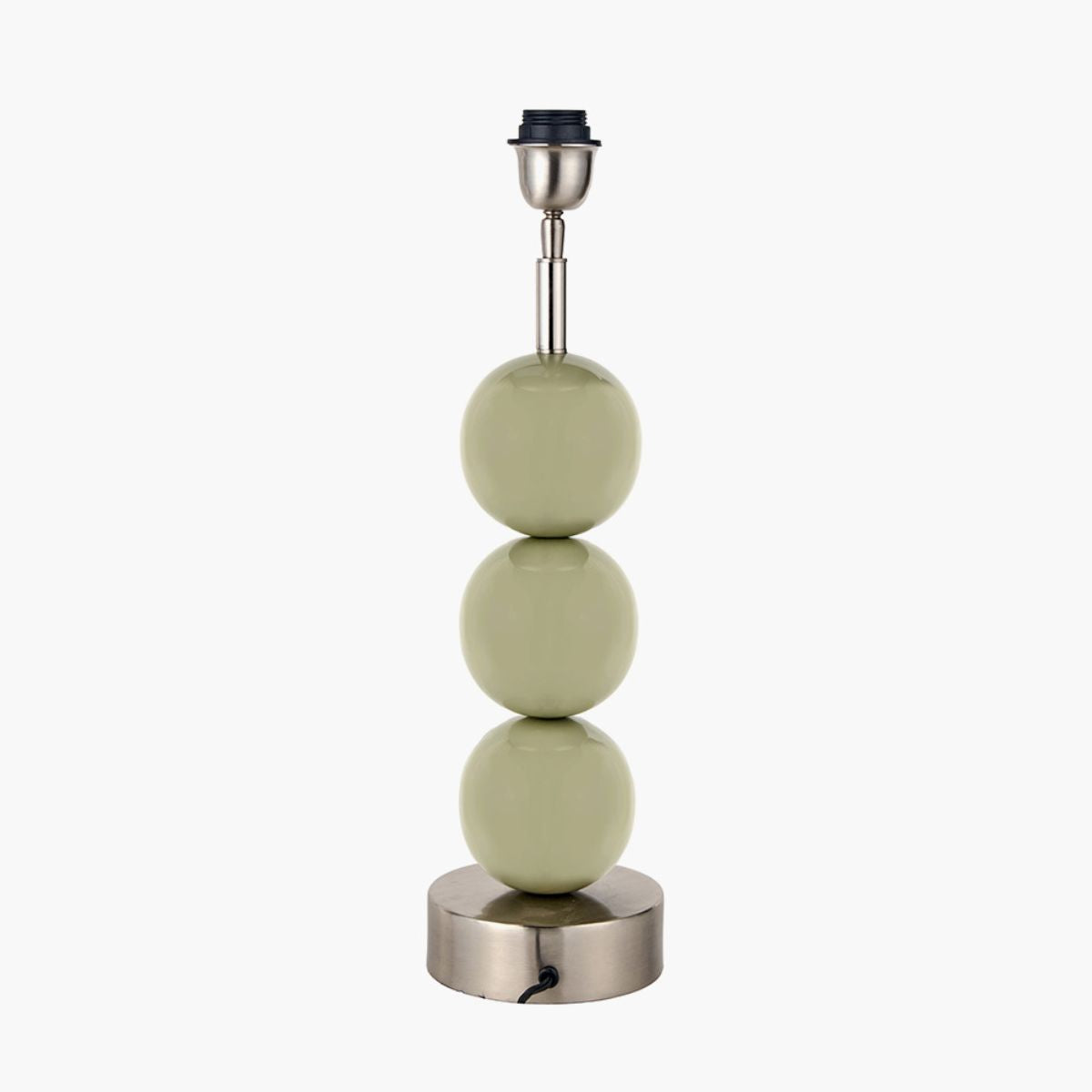 Pacific Lifestyle Sofia Sage and Silver Enamel 3 Ball Table Lamp Base