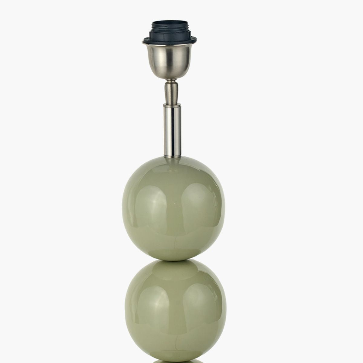 Pacific Lifestyle Sofia Sage and Silver Enamel 3 Ball Table Lamp Base