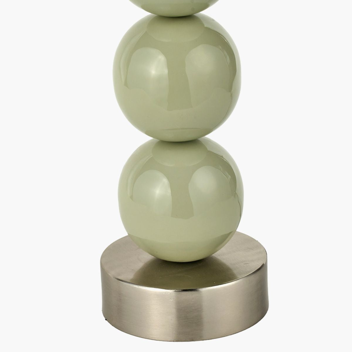 Pacific Lifestyle Sofia Sage and Silver Enamel 3 Ball Table Lamp Base