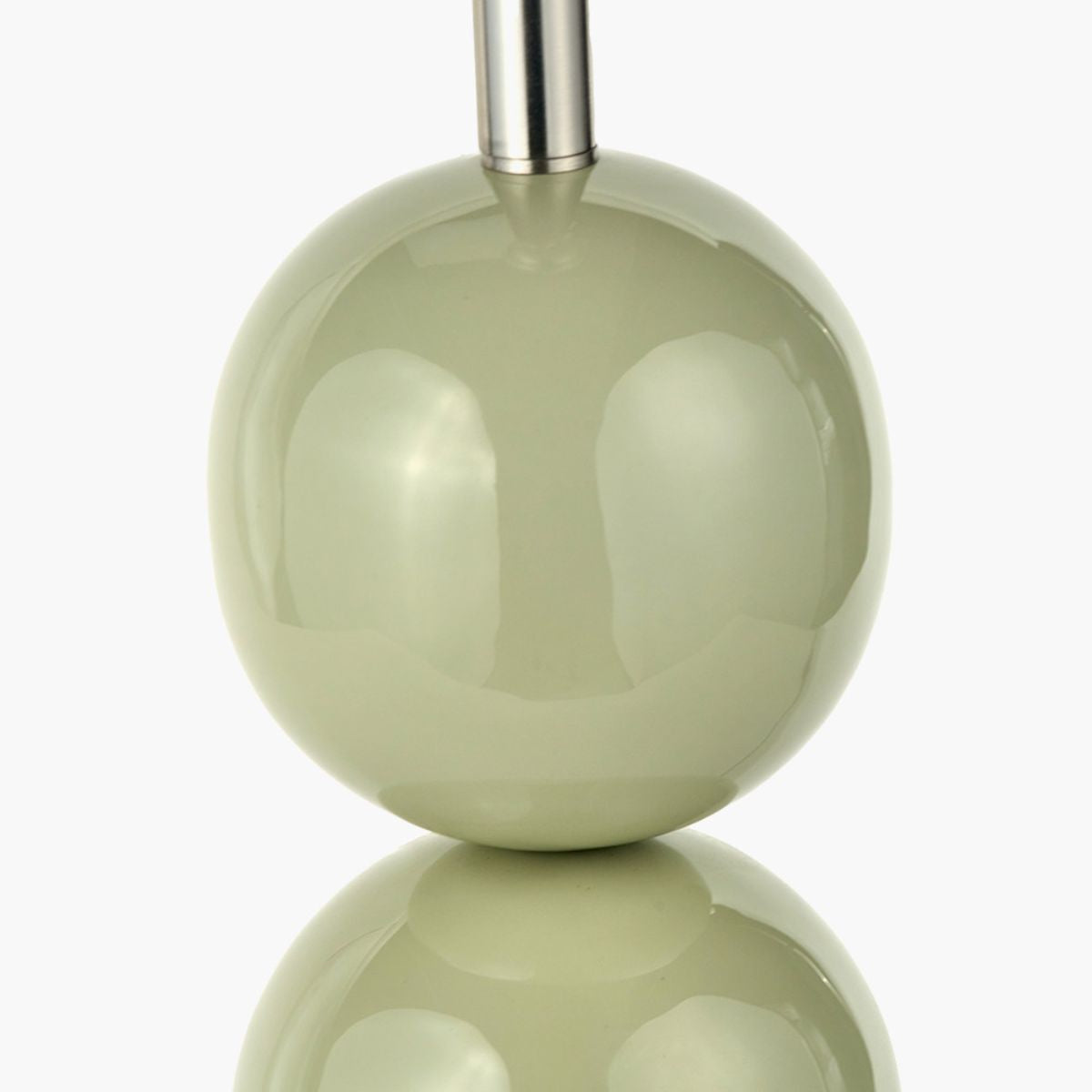 Pacific Lifestyle Sofia Sage and Silver Enamel 3 Ball Table Lamp Base