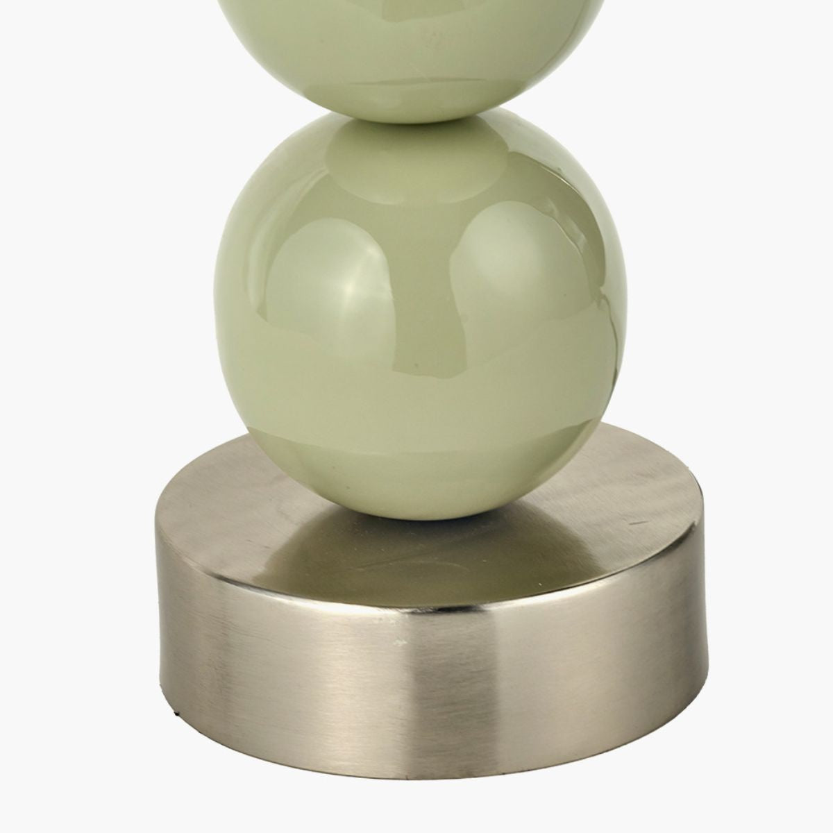 Pacific Lifestyle Sofia Sage and Silver Enamel 3 Ball Table Lamp Base