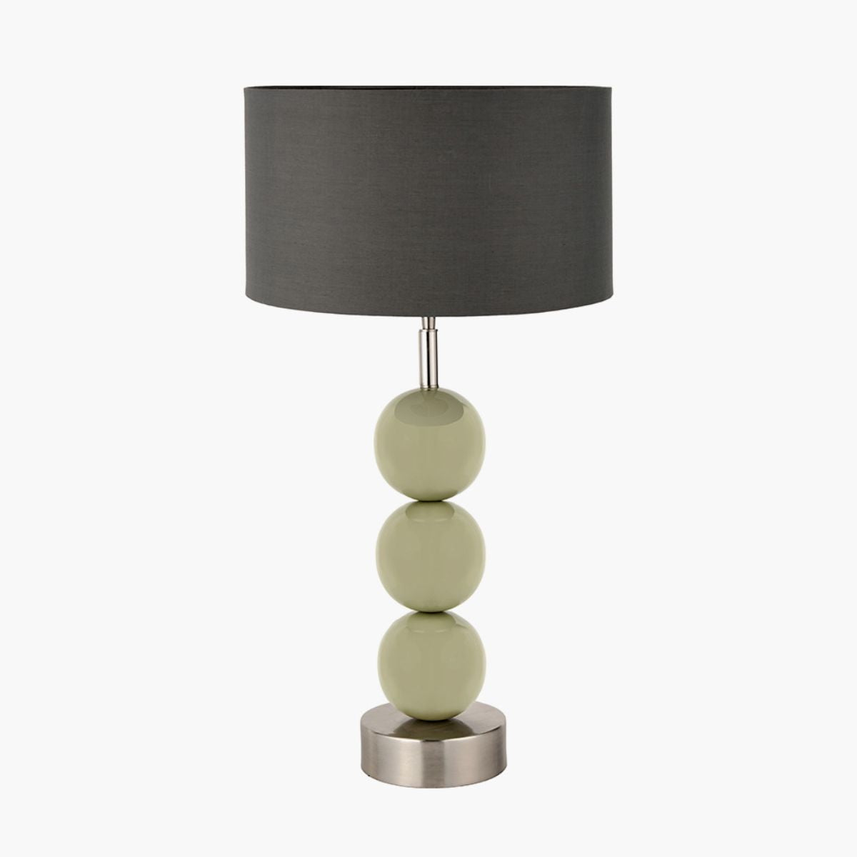 Pacific Lifestyle Sofia Sage and Silver Enamel 3 Ball Table Lamp Base