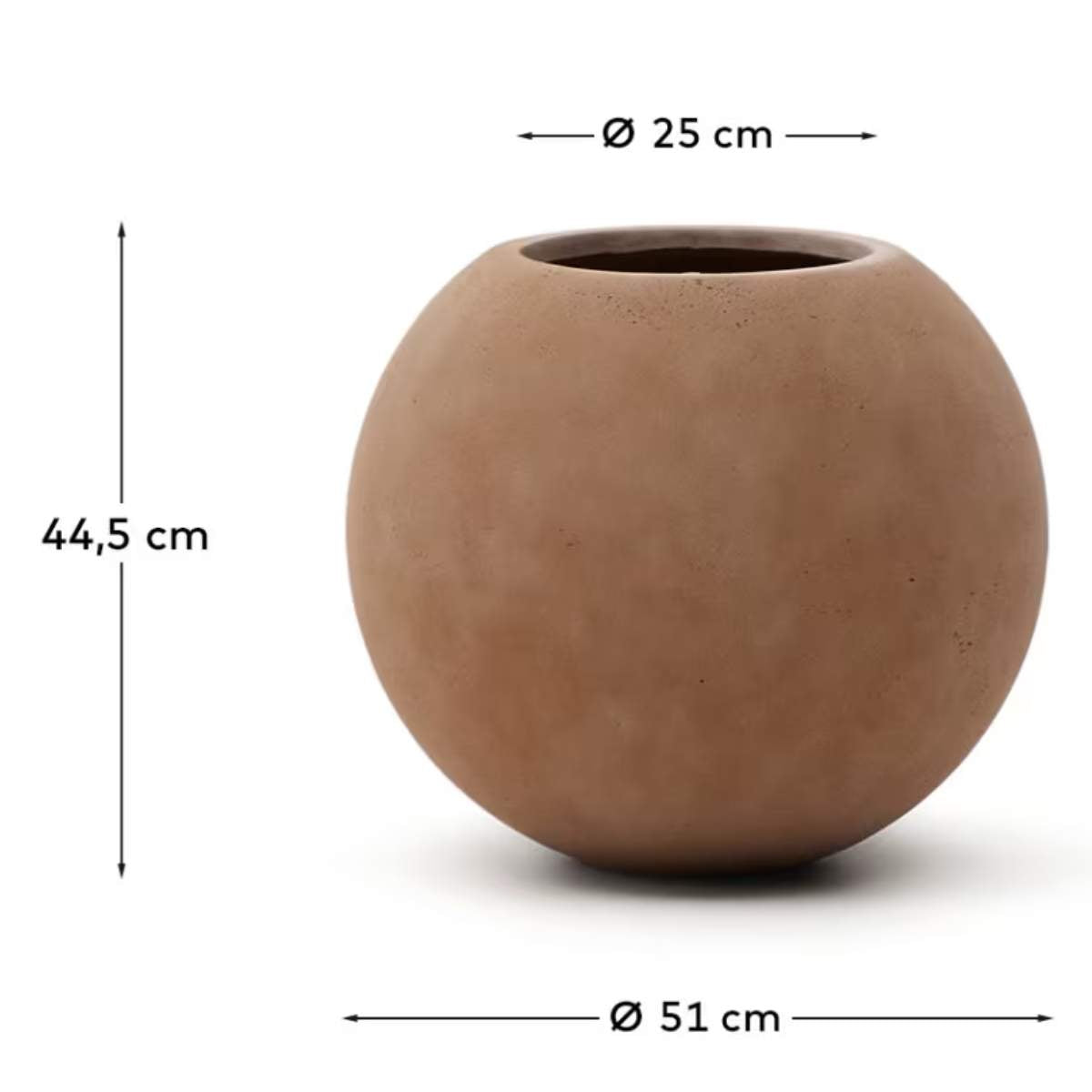 Kave Home Solna terracotta-effect planter Ø51cm