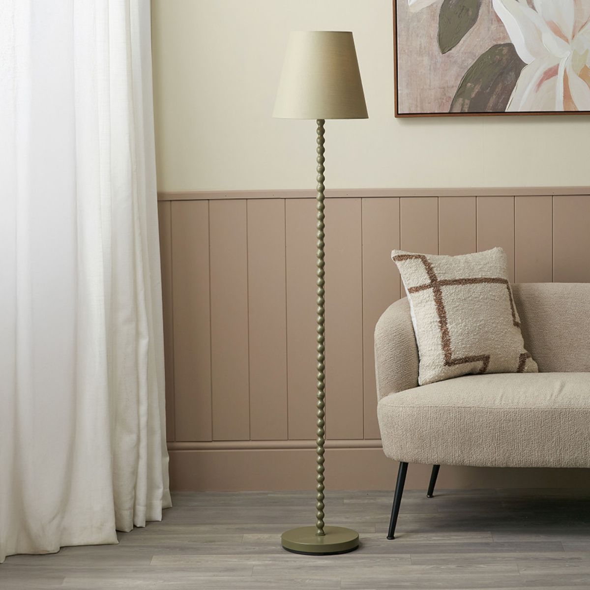 Pacific Lifestyle Sophia Olive Metal Bobble Floor Lamp