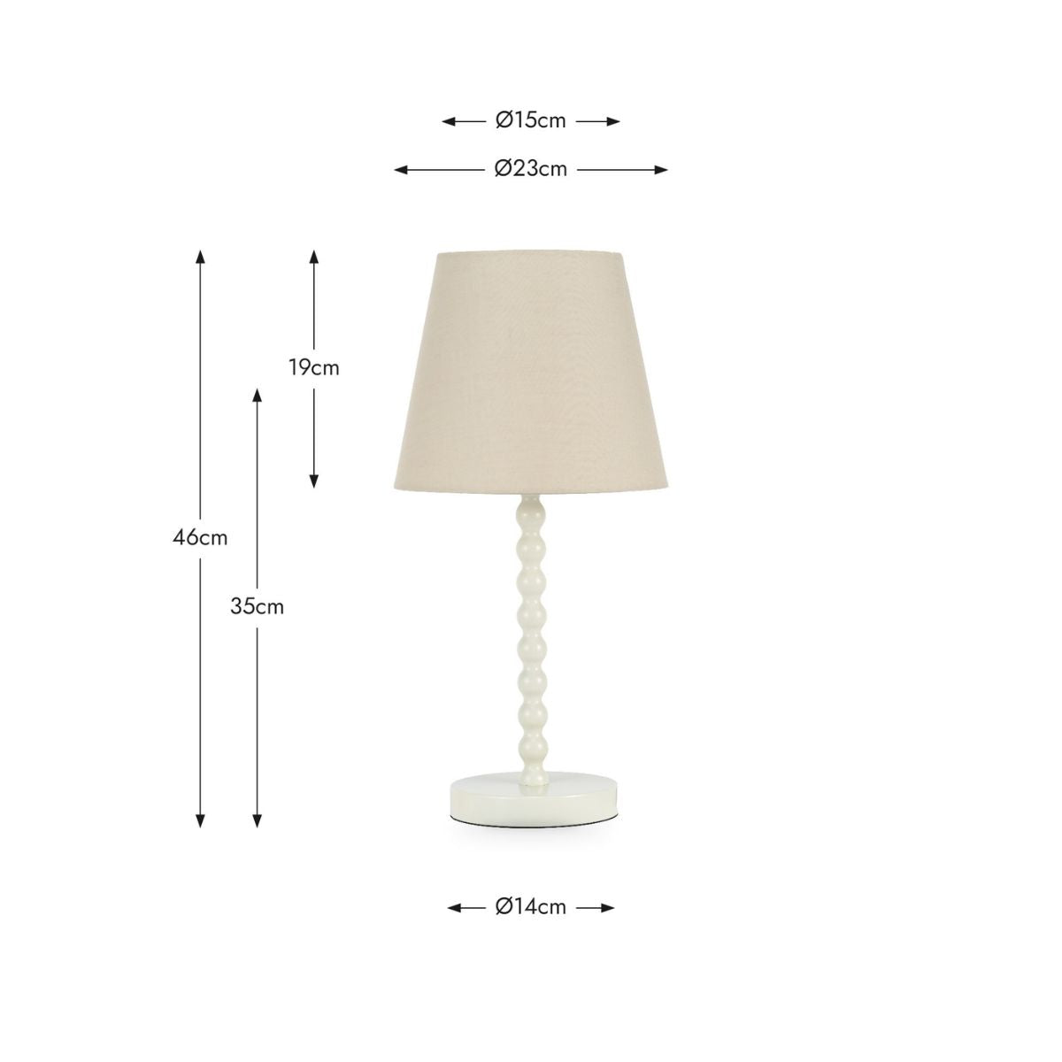 Pacific Lifestyle Sophia Putty Metal Bobble Table Lamp