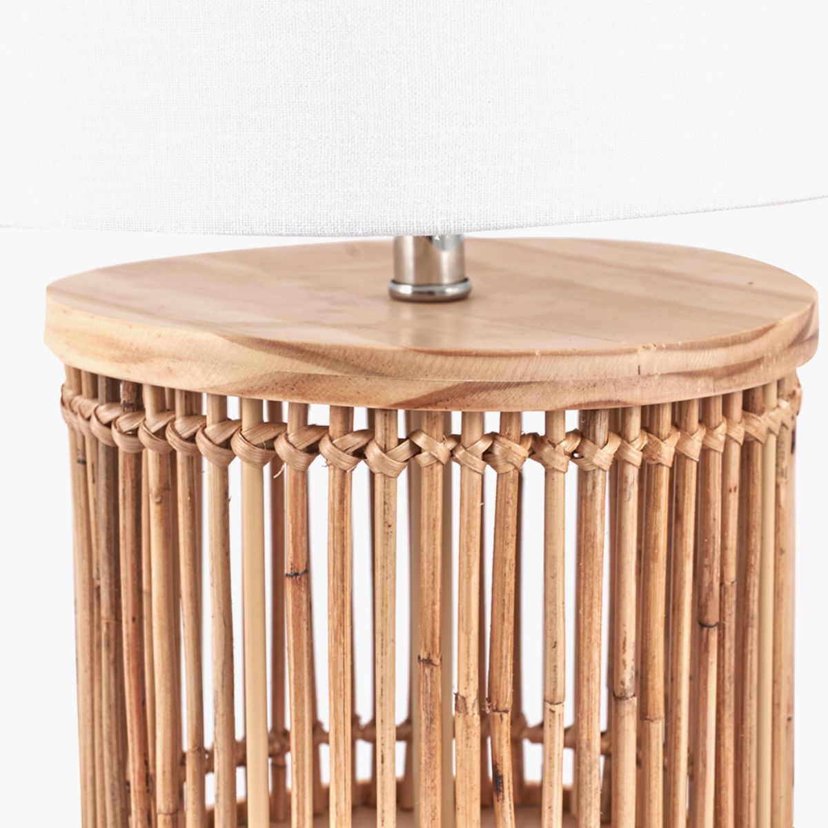 Pacific Lifestyle Sorbus Natural Ribbed Small Table Lamp