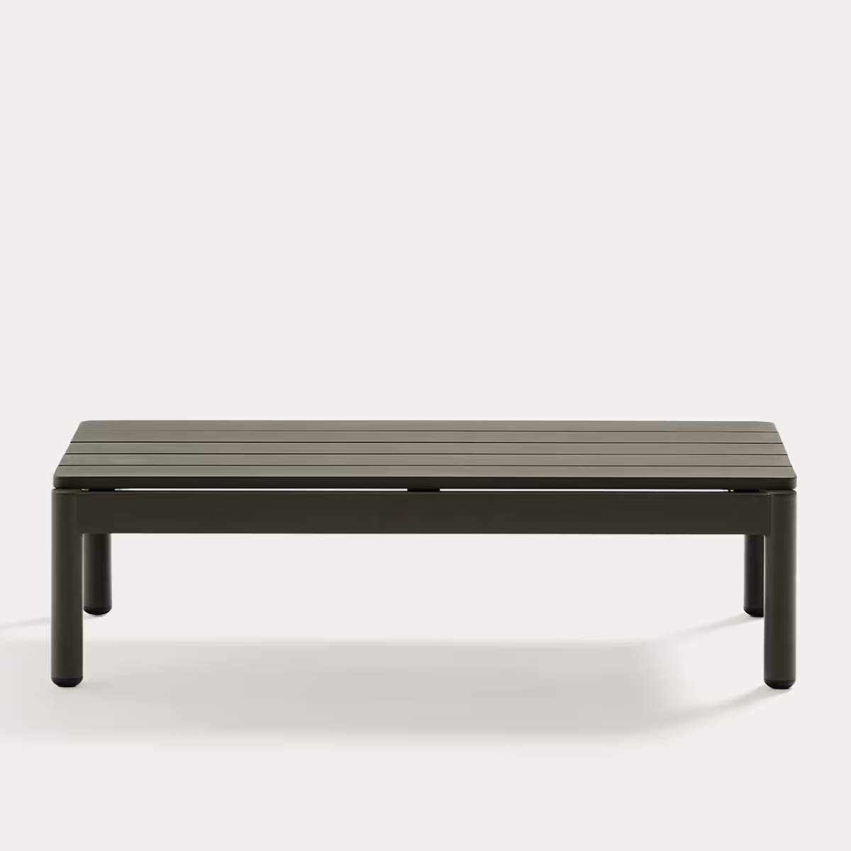 Kave Home Sorells coffee table in green aluminum 52,4 x 91 cm