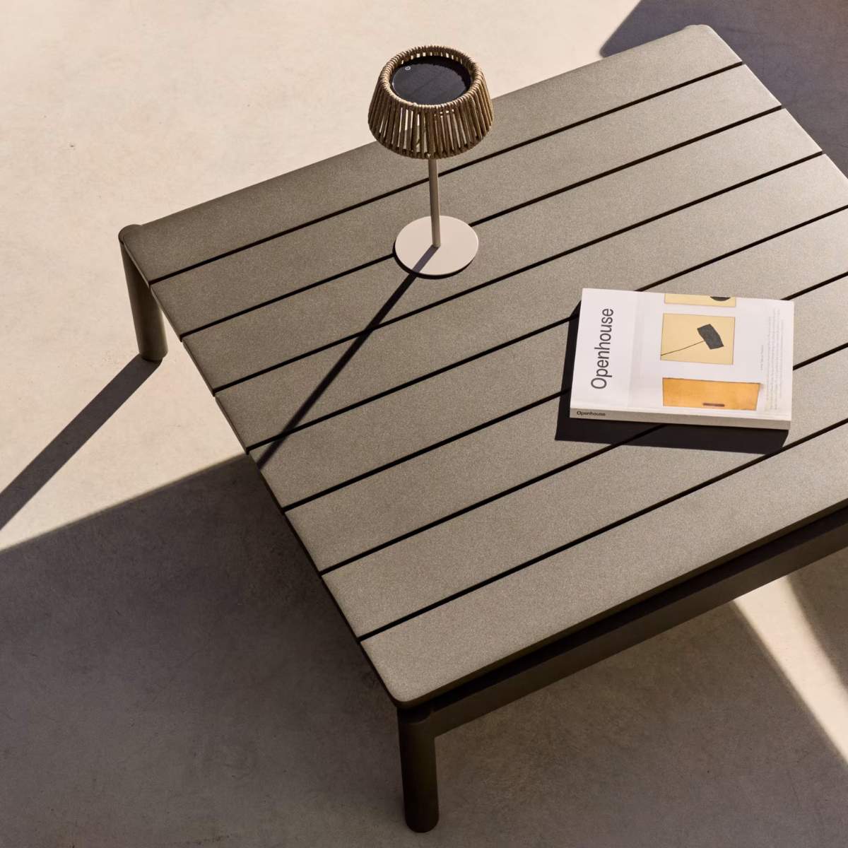 Kave Home Sorells coffee table in green aluminum 89 x 91 cm