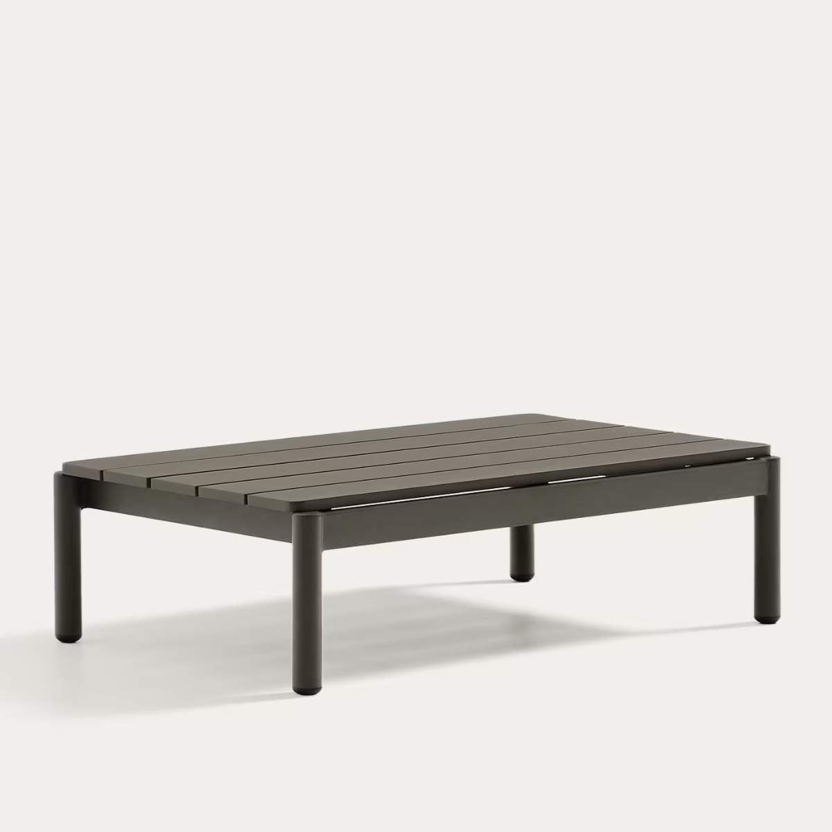Kave Home Sorells coffee table in green aluminum 52,4 x 91 cm