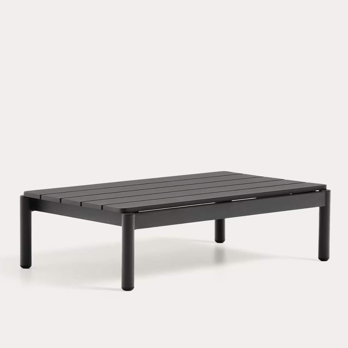 Kave Home Sorells coffee table in green aluminum 52,4 x 91 cm