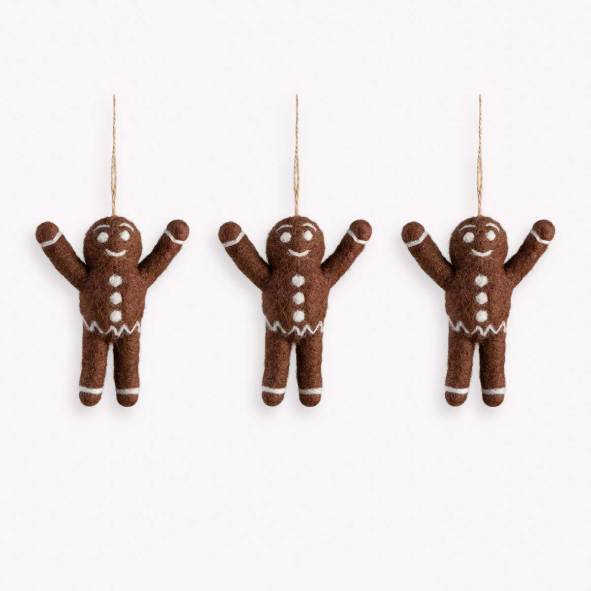 Garden Trading Southwold Gingerbread Man Set of 3 Brown - Pack of 5