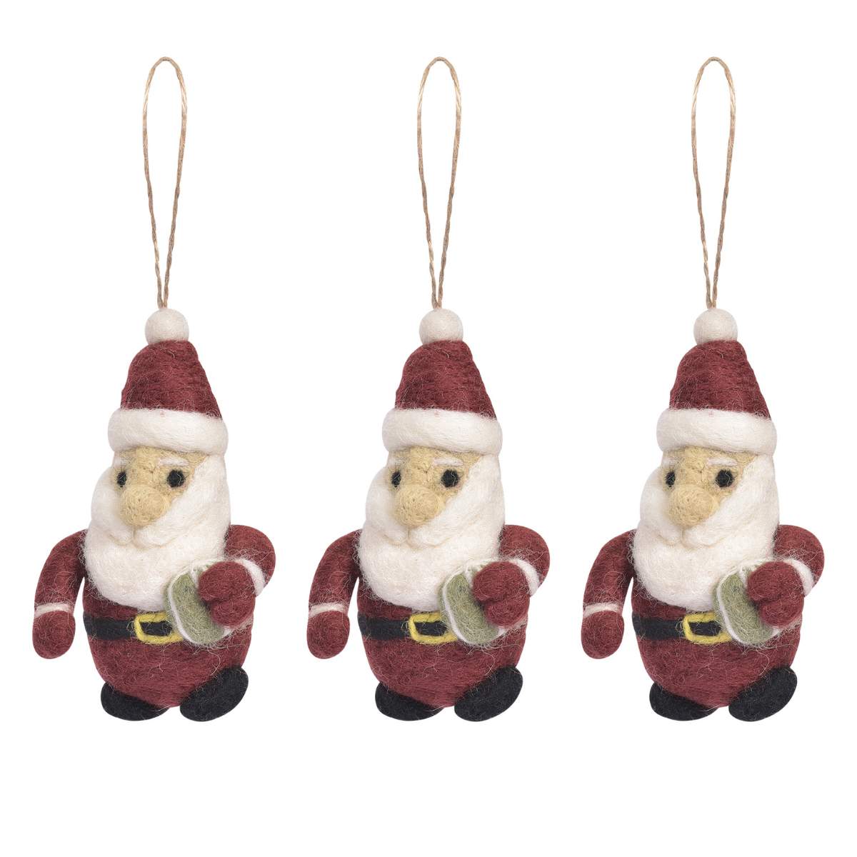 Garden Trading Southwold Hanging Santa Set of 3 Berry - Pack of 5