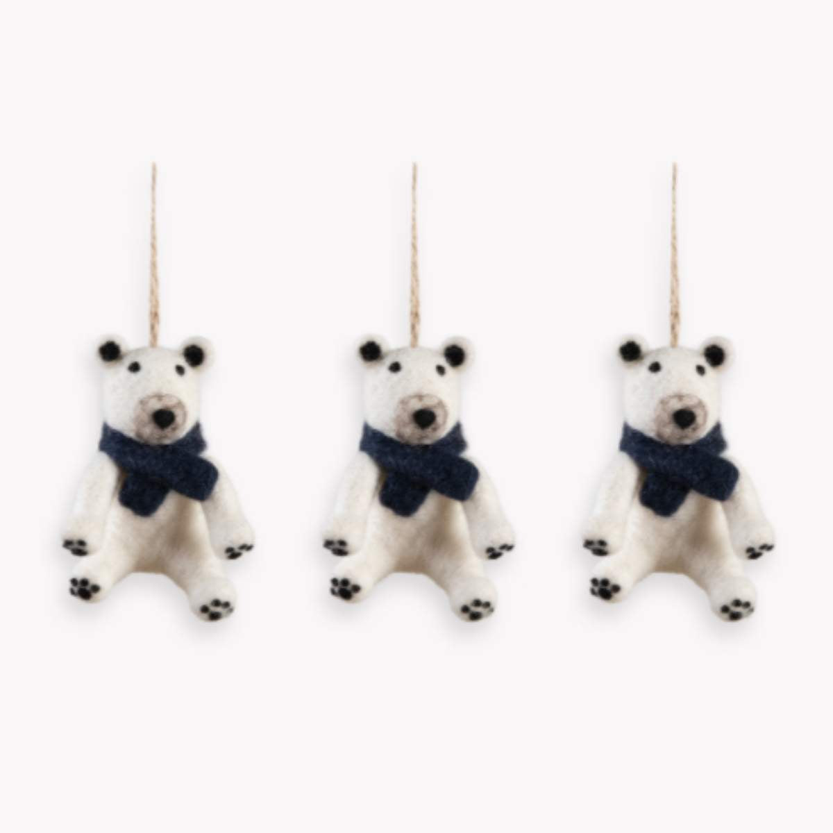 Garden Trading Southwold Polar Bear Set of 3 Warm White - Pack of 5