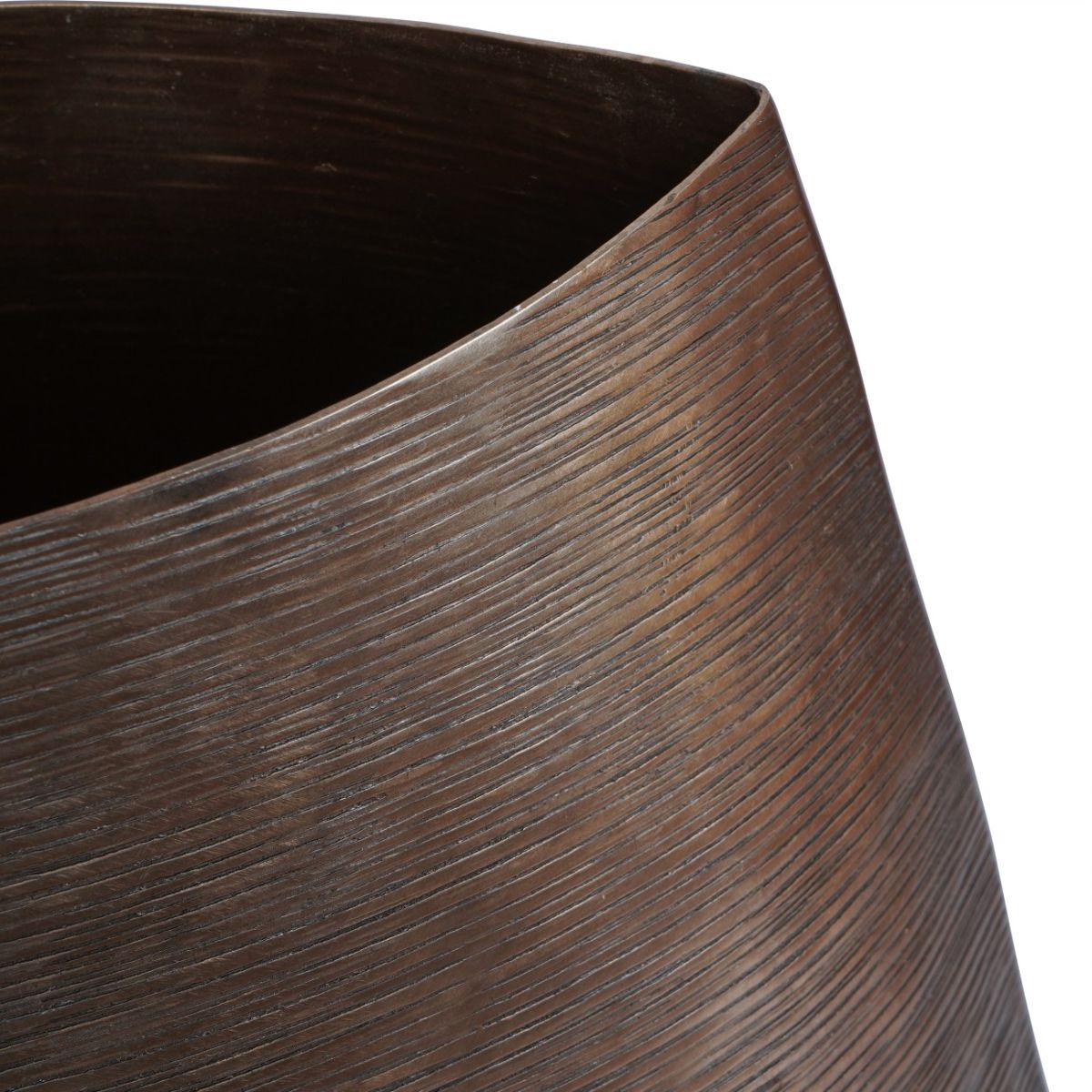 Libra Interiors Southwold Textured Oval Antique Brass Vase 100cm