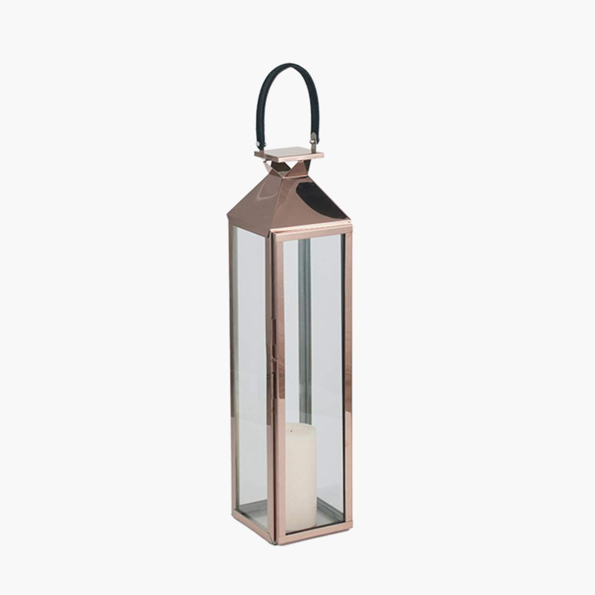 Pacific Lifestyle Stainless Steel and Glass Lantern