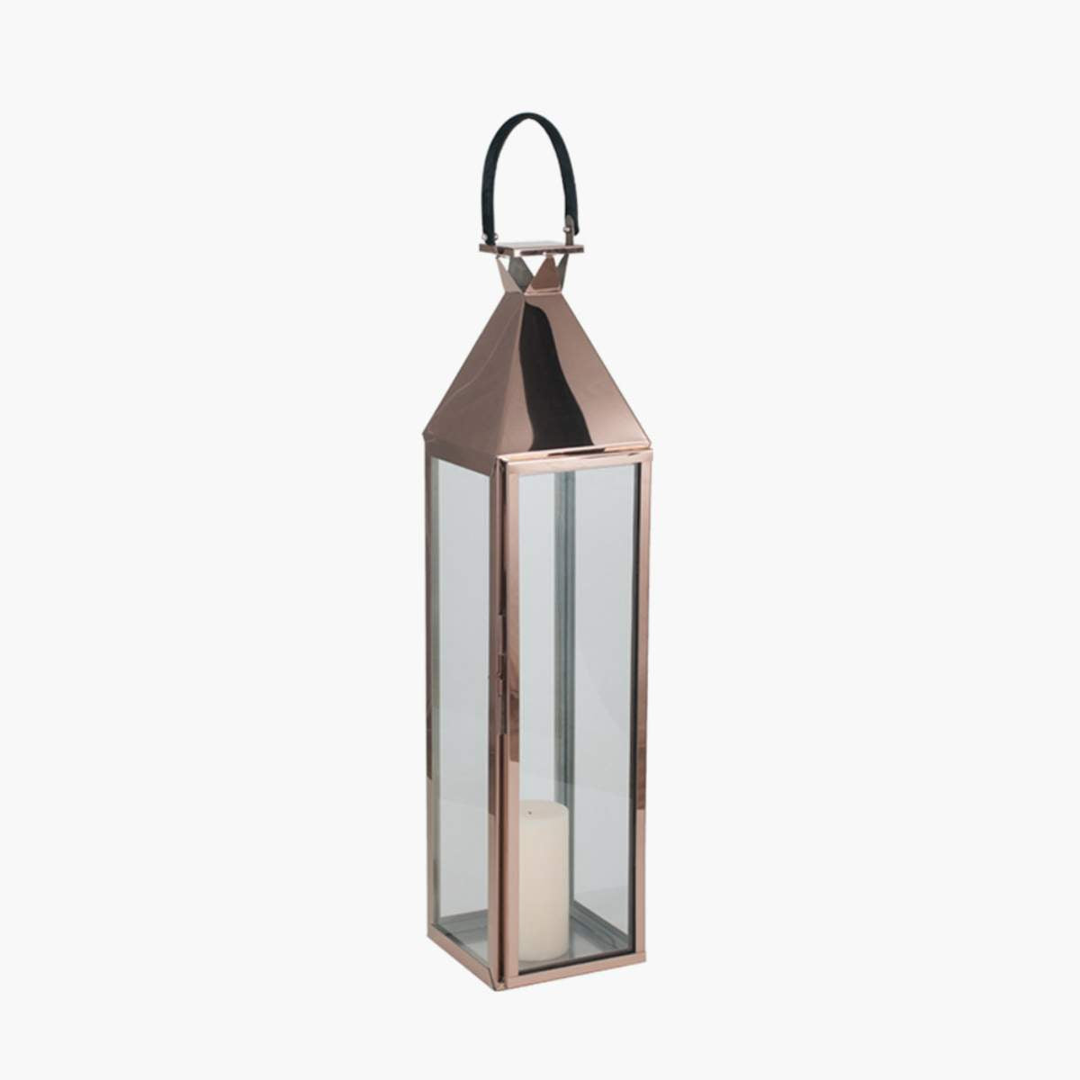 Pacific Lifestyle Stainless Steel and Glass Lantern