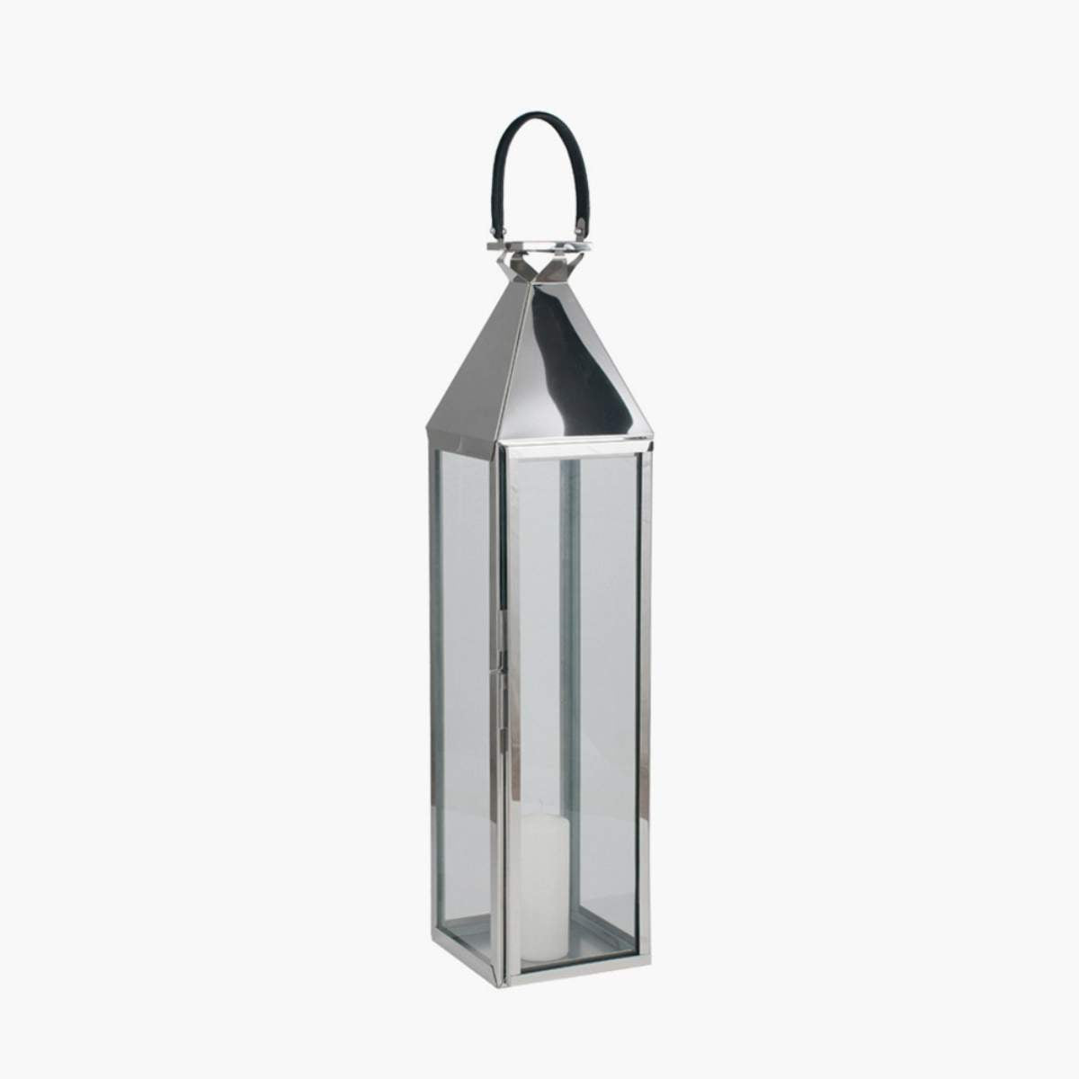Pacific Lifestyle Stainless Steel and Glass Lantern