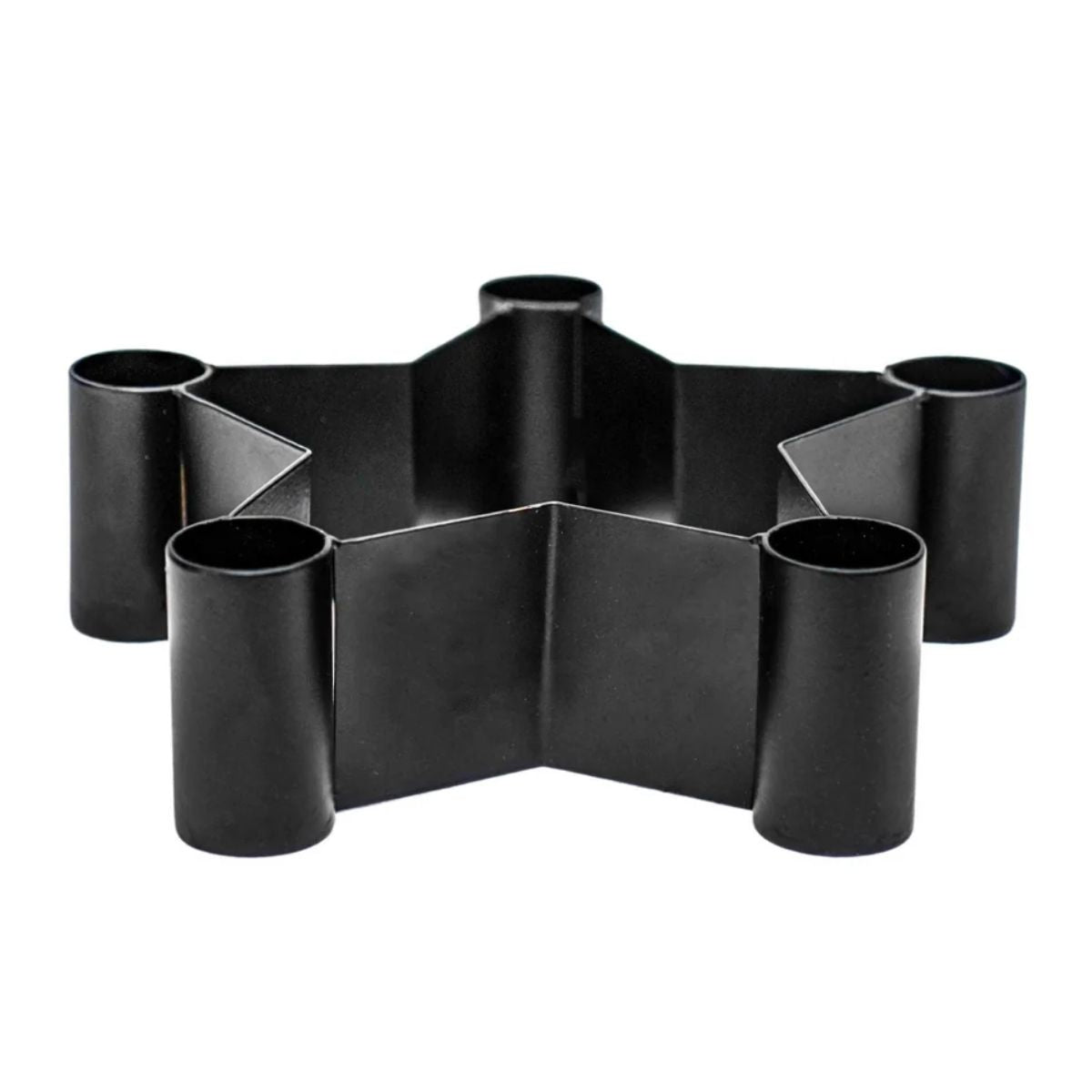 Ivyline Star Shaped Centrepiece Dinner Candle Holder in Black H7Cm W25Cm
