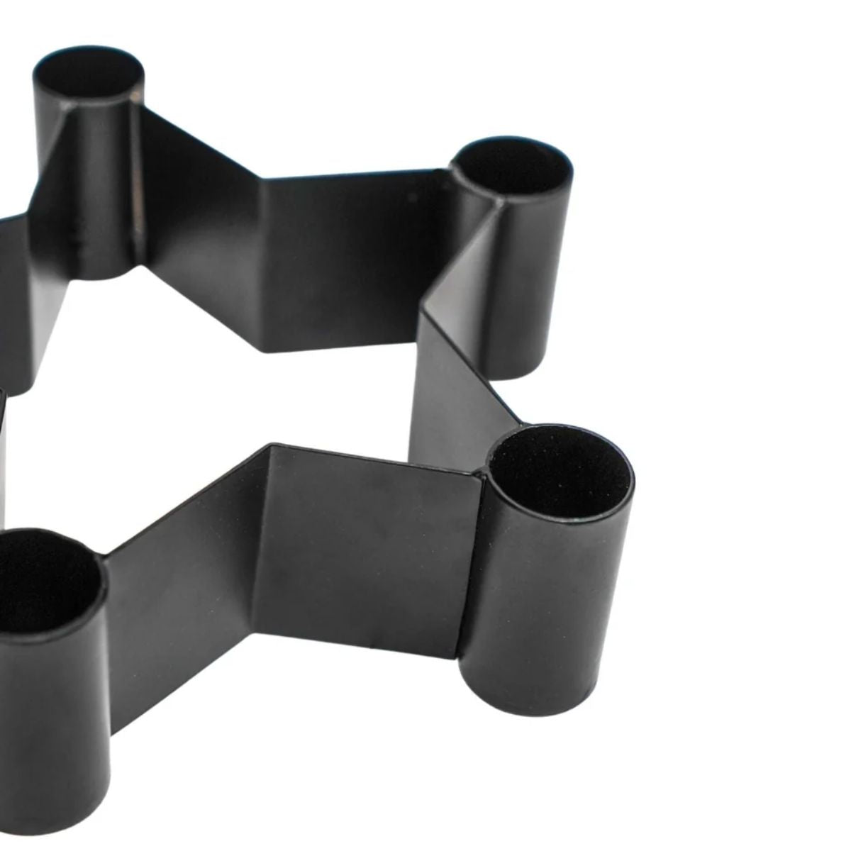 Ivyline Star Shaped Centrepiece Dinner Candle Holder in Black H7Cm W25Cm