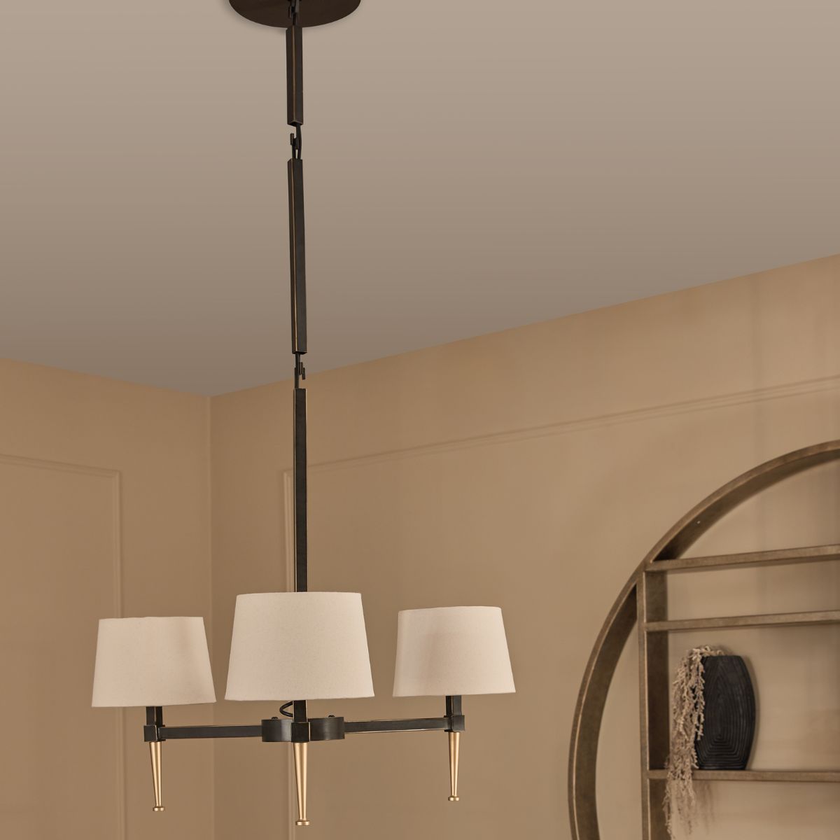 Libra Interiors Stella 3 Light Pendant with Shades