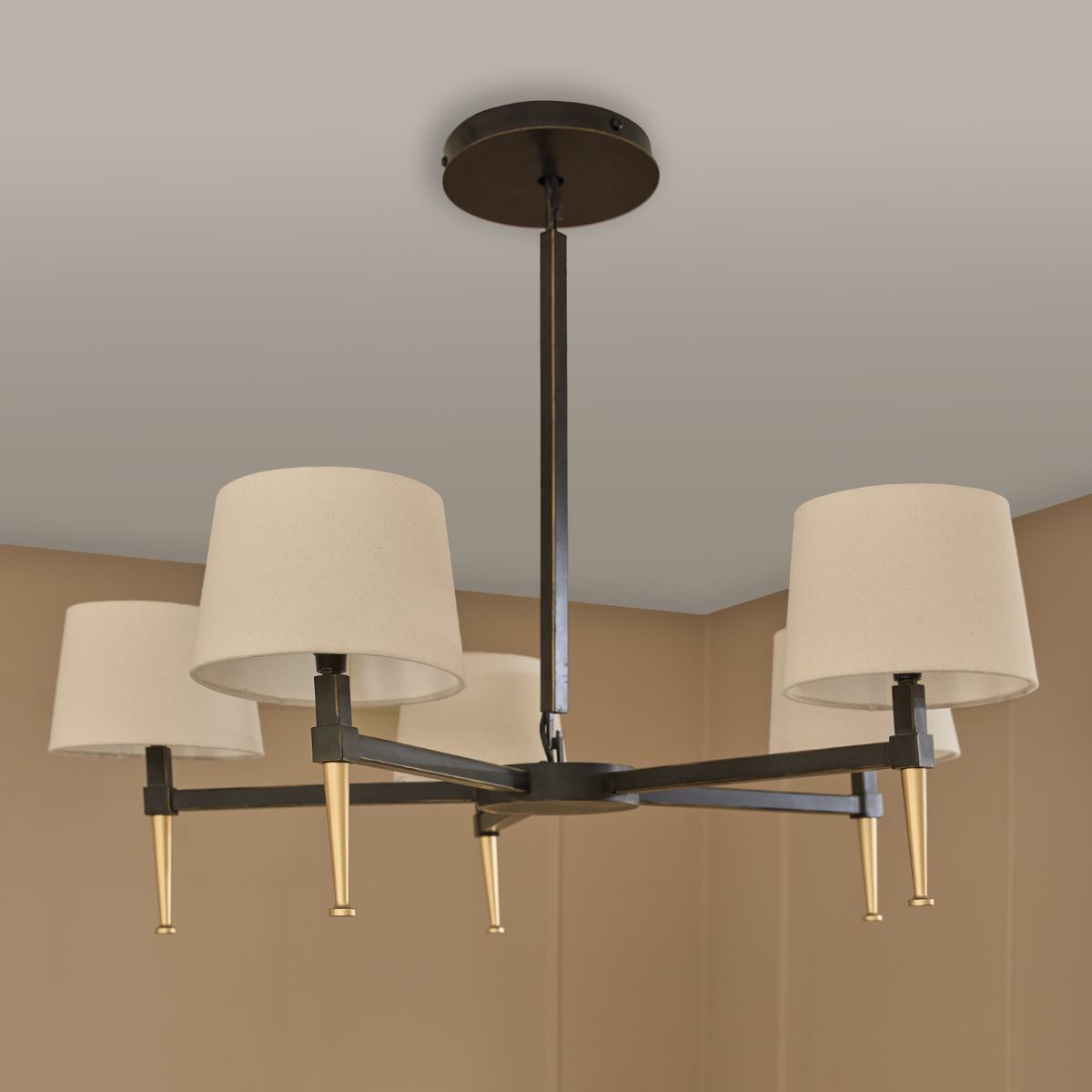 Libra Interiors Stella 5 Light Pendant with Shades