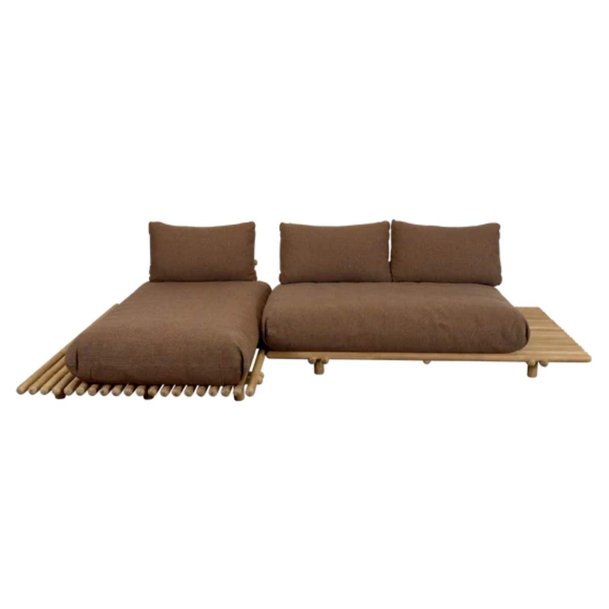 Cane-line Sticks Platform, Sofa w/ Chaise Lounge