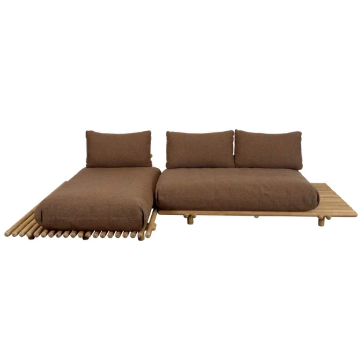 Cane-line Sticks Platform, Sofa w/ Chaise Lounge