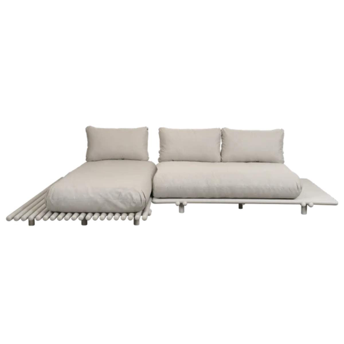 Cane-line Sticks Platform, Sofa w/ Chaise Lounge