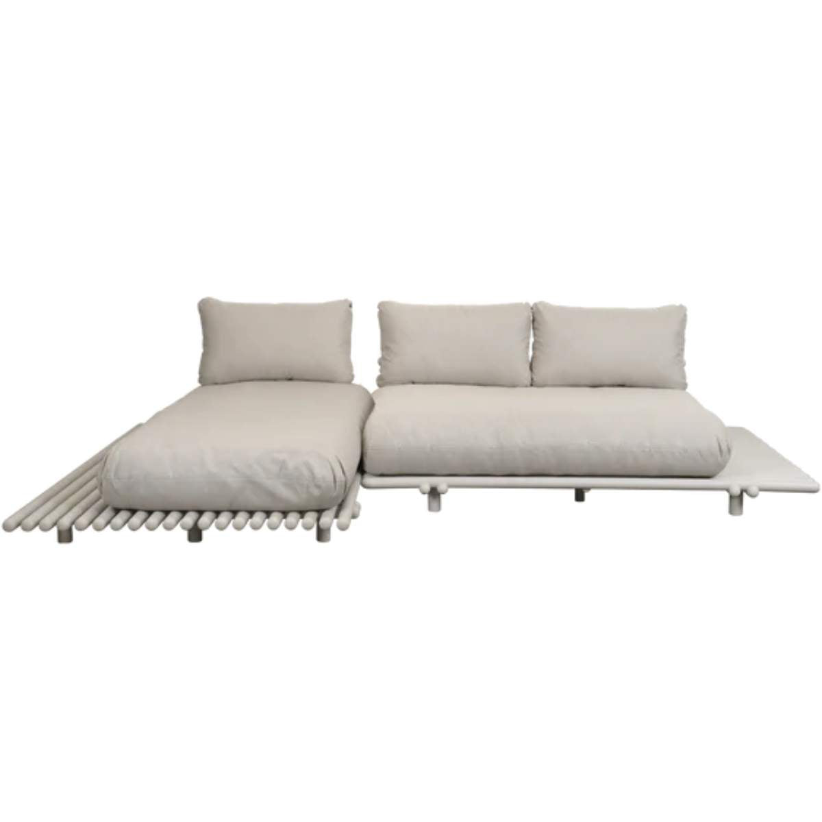 Cane-line Sticks Platform, Sofa w/ Chaise Lounge