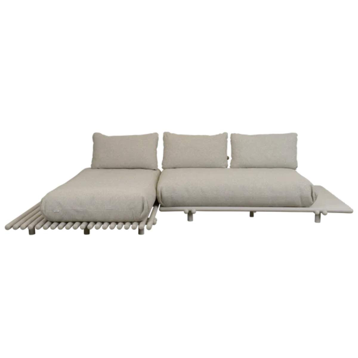 Cane-line Sticks Platform, Sofa w/ Chaise Lounge