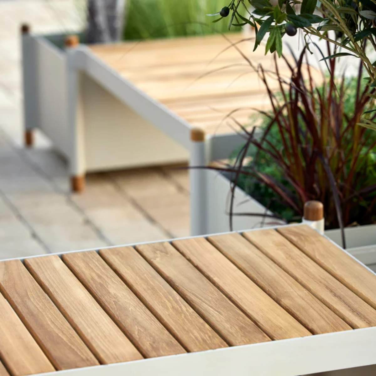Cane-line Sticks Bench Incl. 2 Planters